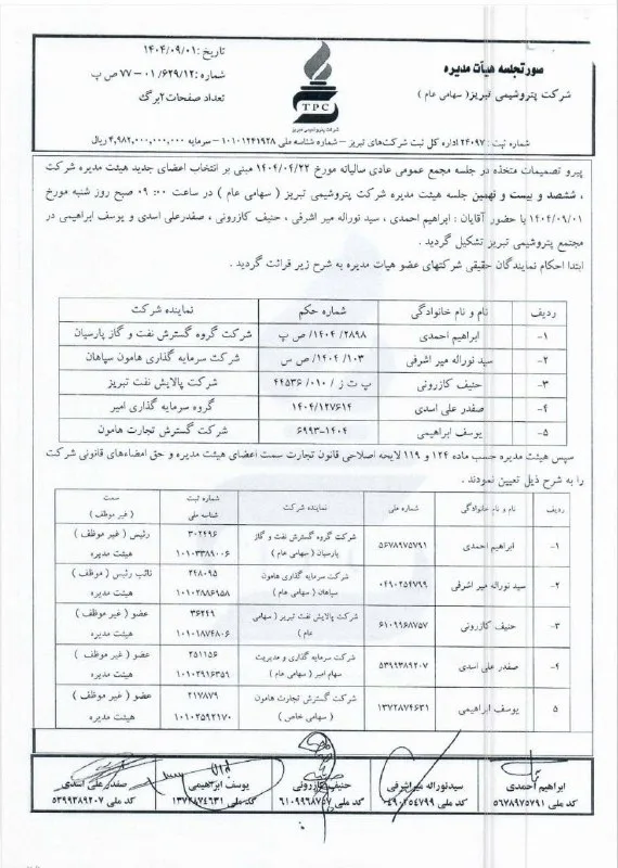 عزل جنجالی اکبر لطفی و تغییرات در پتروشیمی تبریز